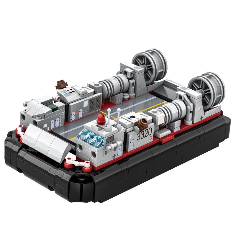 WANGE Военный бронированный десантный катер на воздушной подушке Тип-726 Модель Конструктор Игрушка Совместим с Кирпичиками Детский Подарок на День Рождения №3525