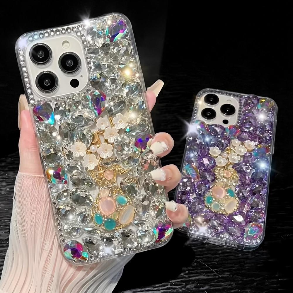 Glitter Rhinestone Phone Case For OPPO Realme P3 Pro Ultra P3X P1 5G Bling Crystal Floral Gem Cover