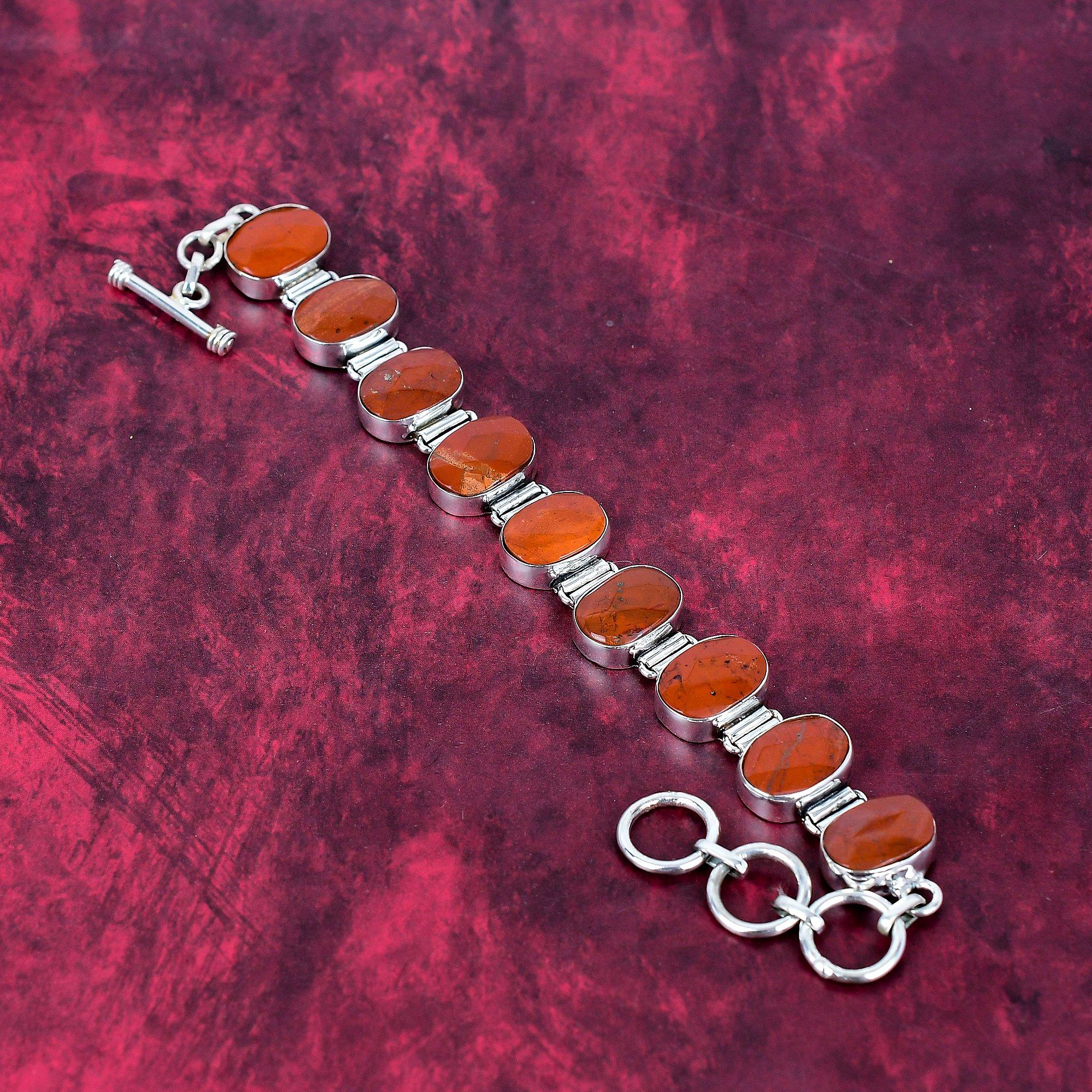 Mahogany Obsidian 925 Solid Sterling Silver Bracelet, Handmade Gemstone Bracelet Jewelry, Gifts For Wife Brand New Bracelet