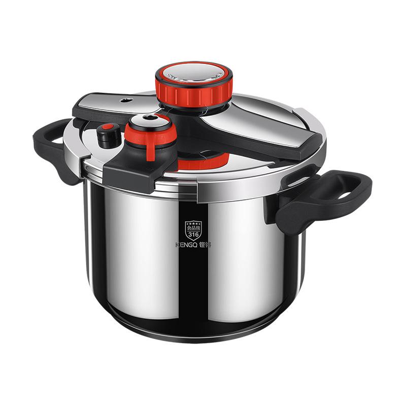 Pressure Cooker,6L Kitchen Pressure Cooker,Suitable for Induction and Stove-top,304 Stainless Steel Cookware with Easy Opening Closing Lid