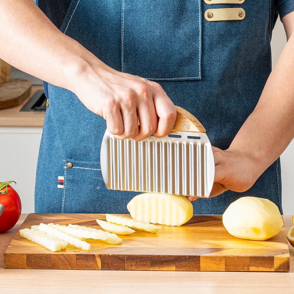 1 шт. Овощерезка волнистая из нержавеющей стали, слайсер для картофеля и моркови, овощерезка волнистая, слайсер для картофеля фри