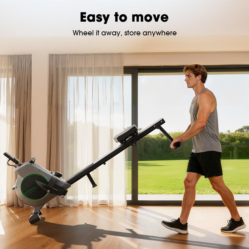 Magnetic rowing machine QK530-DZ KZYNTH Crane LCD Double track Professional 16 levels app