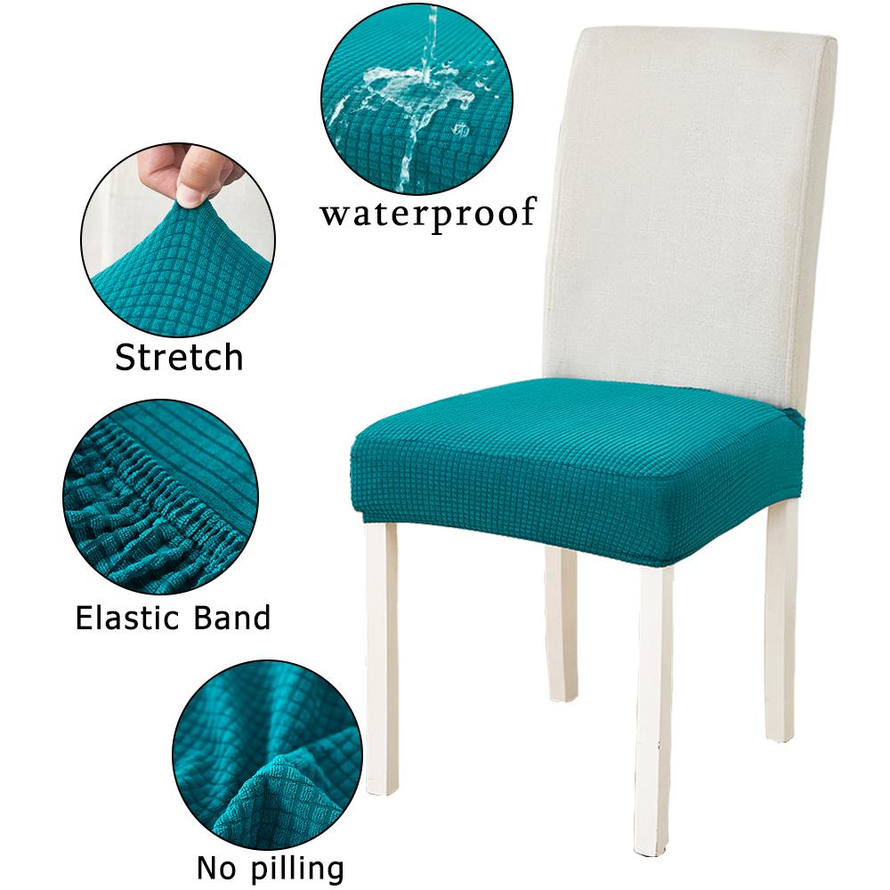 Waterproof Dining Chair Cover Easy Fitted Stretch Jacquard Bar Stools Seat Cover