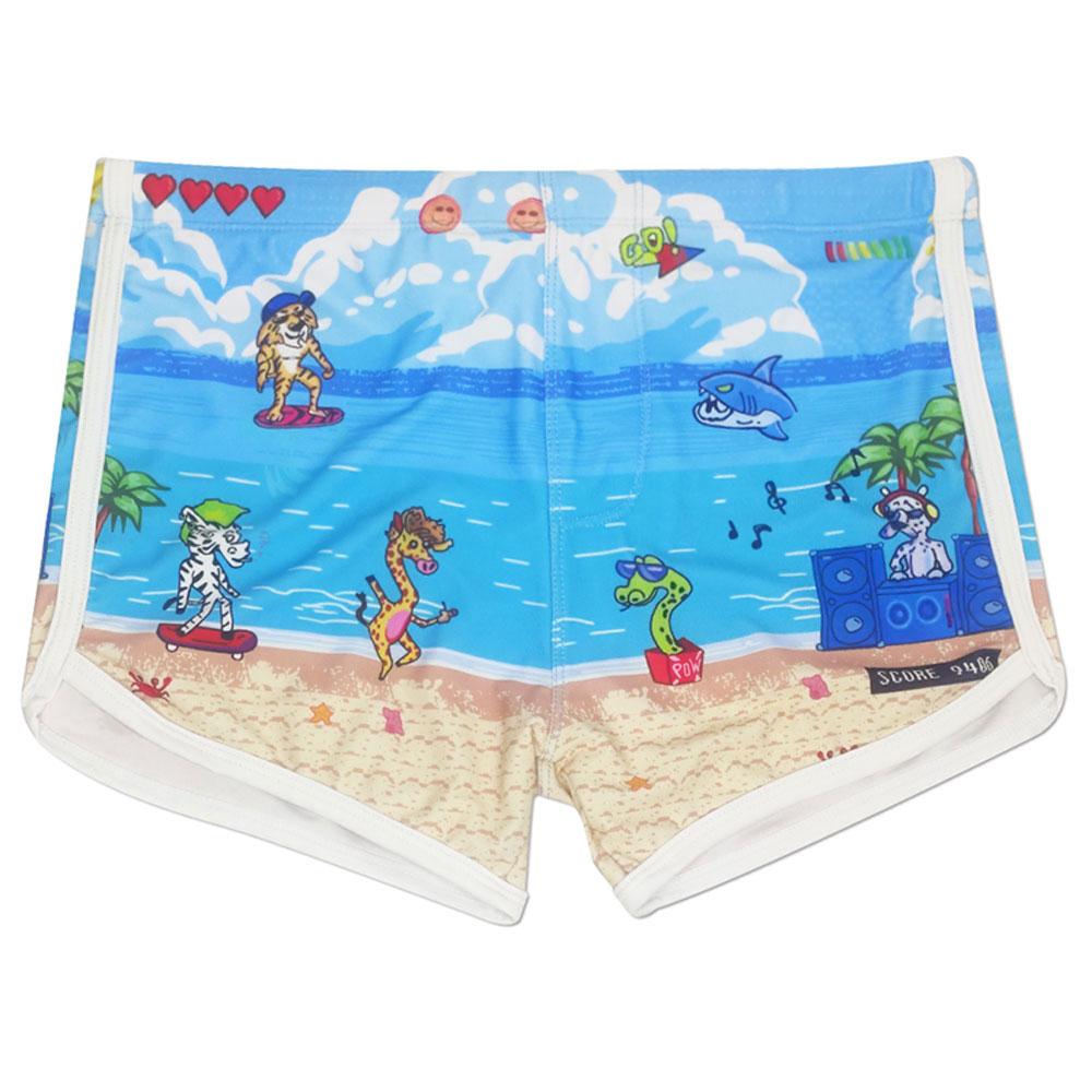 Мужские плавки, плавки в полоску с зеброй, плотно прилегающие сексуальные купальники, пляжная одежда, загар, серфинг, тренажерный зал