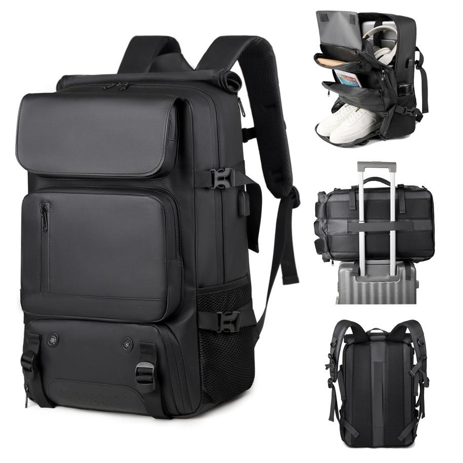 Woman Travel Backpack,waterproof 16 Inch Business Laptop Backpack With Shoe Bag Hidden USB Charging Port Hiking Camping Backpack