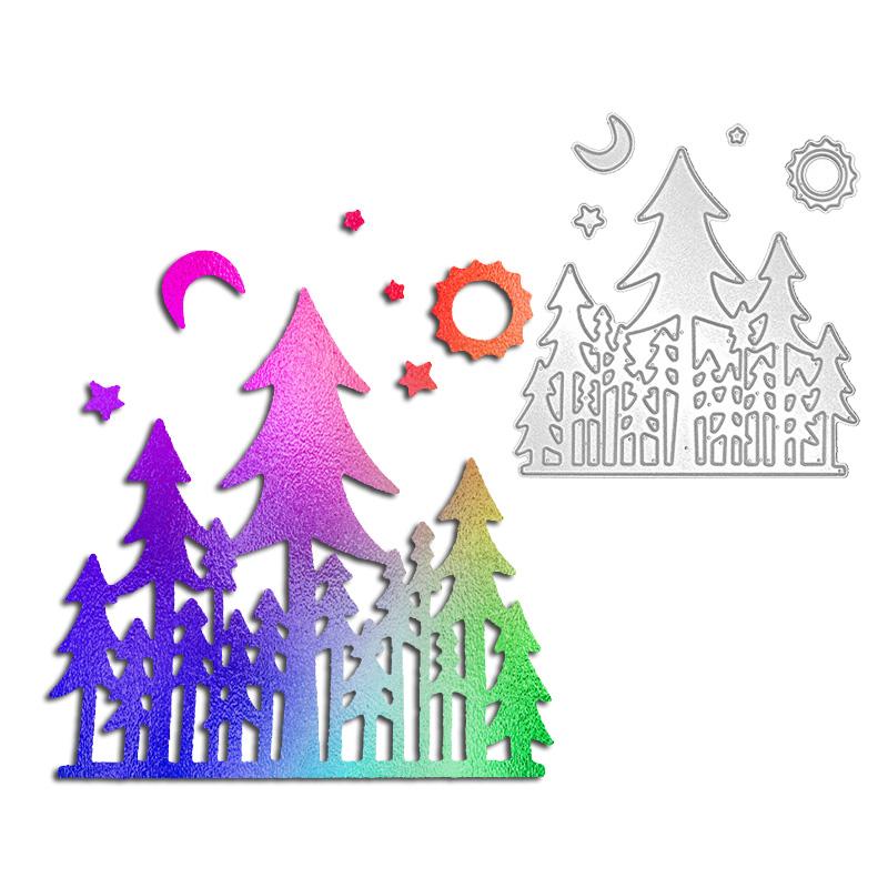 Лесной замок, дизайн, стиль, трафарет для резки металла для DIY, скрапбукинг, альбом, фототиснение, бумажная карта, ремесленный декор