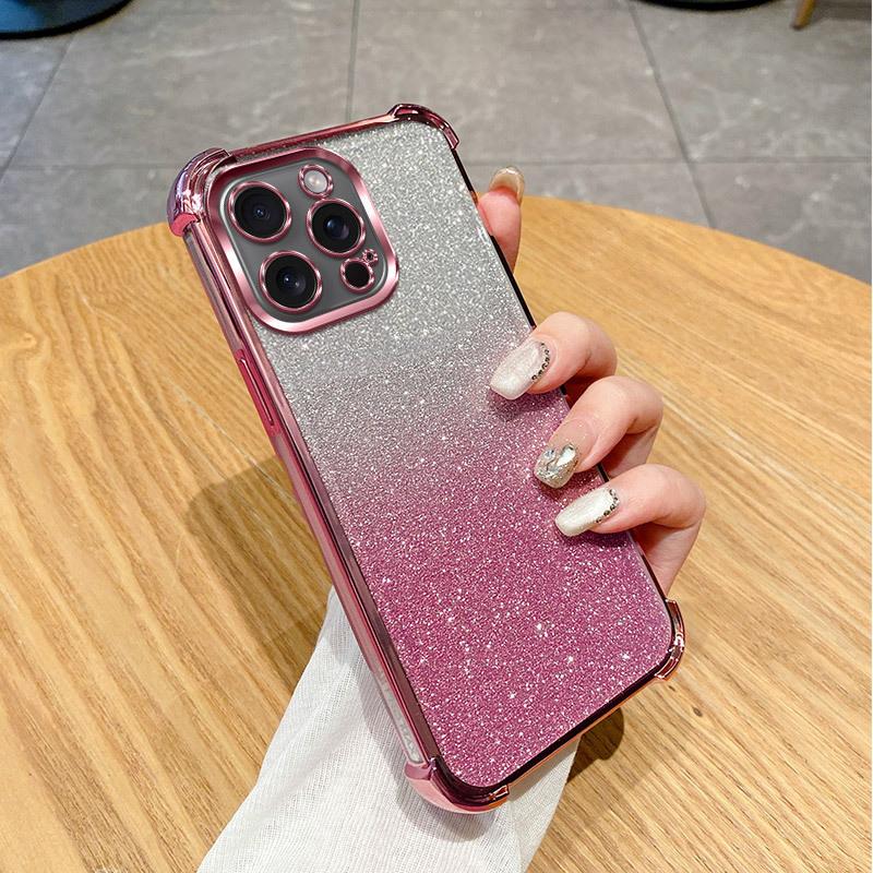 Мягкий чехол из ТПУ с блестками и градиентом для Samsung Galaxy S26 S25 S24 S23 S22 S21 S20 Ultra Plus FE Edge Блестящая крышка