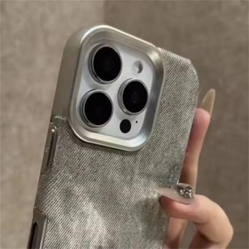 Ретро Винтажный Ковбойский Тканевый Чехол для iPhone 17 Air 16 15 14 13 12 11 Pro Max Plus Роскошный Джинсовый Мягкий Бампер Броня Чехол для Телефона
