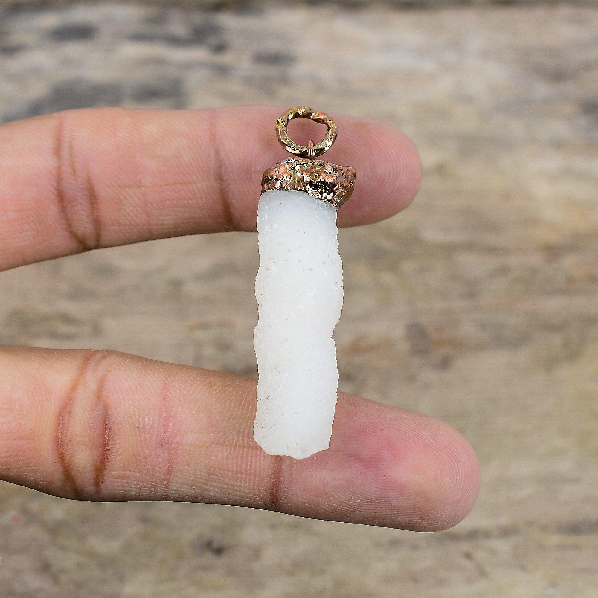 Радужный лунный камень Друзы Кулон Медный кулон гальванической формовки Кулон ручной работы Ювелирные изделия гальванической формовки Изящный кулон из драгоценного камня Подарок на годовщину