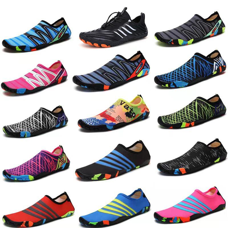 Outdoor Shoes Swim Slipper On Surf Aqua Shoes Skin Sock Striped Shoes Ligh Weight Couples Sea Shoes