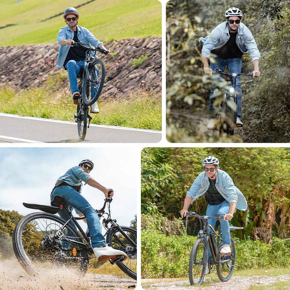 Электровелосипед IScooter EB3 для взрослых, электровелосипед городской с двигателем 250 Вт, съемная литиевая батарея 36 В 10,4 Ач