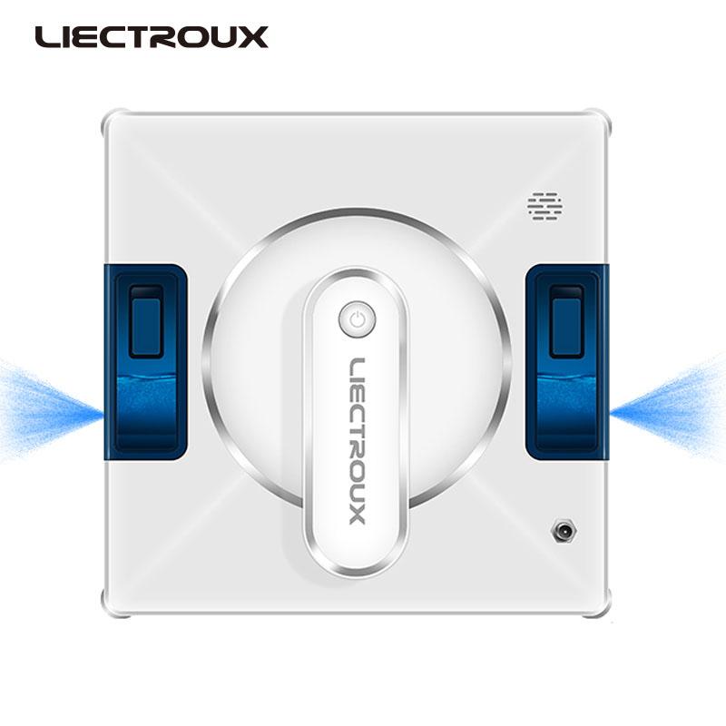 Robot Window Cleaner LIECTROUX YW509,4-Way Water Spray,Home Wall Glass Window Robot Vacuum Cleaner,Updated Laser,Smart Memory