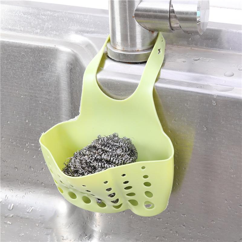 New Sink Shelf Soap Sponge Holder Clip Dish Drainer Drying Rack Silicone Storage Basket Bag Bathroom Holder Kitchen Accessories Tool