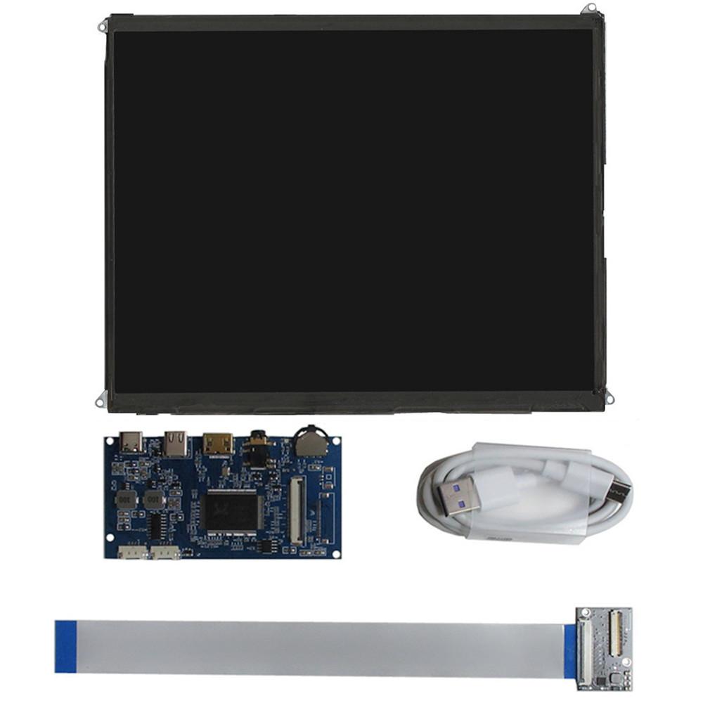 For iPad 3/4 9.7 Inch LP097QX1-SPA1 LTL097QL01 DIY IPS 2048*1536 LCD Display Screen Monitor Control Driver Board Portable Display Screen