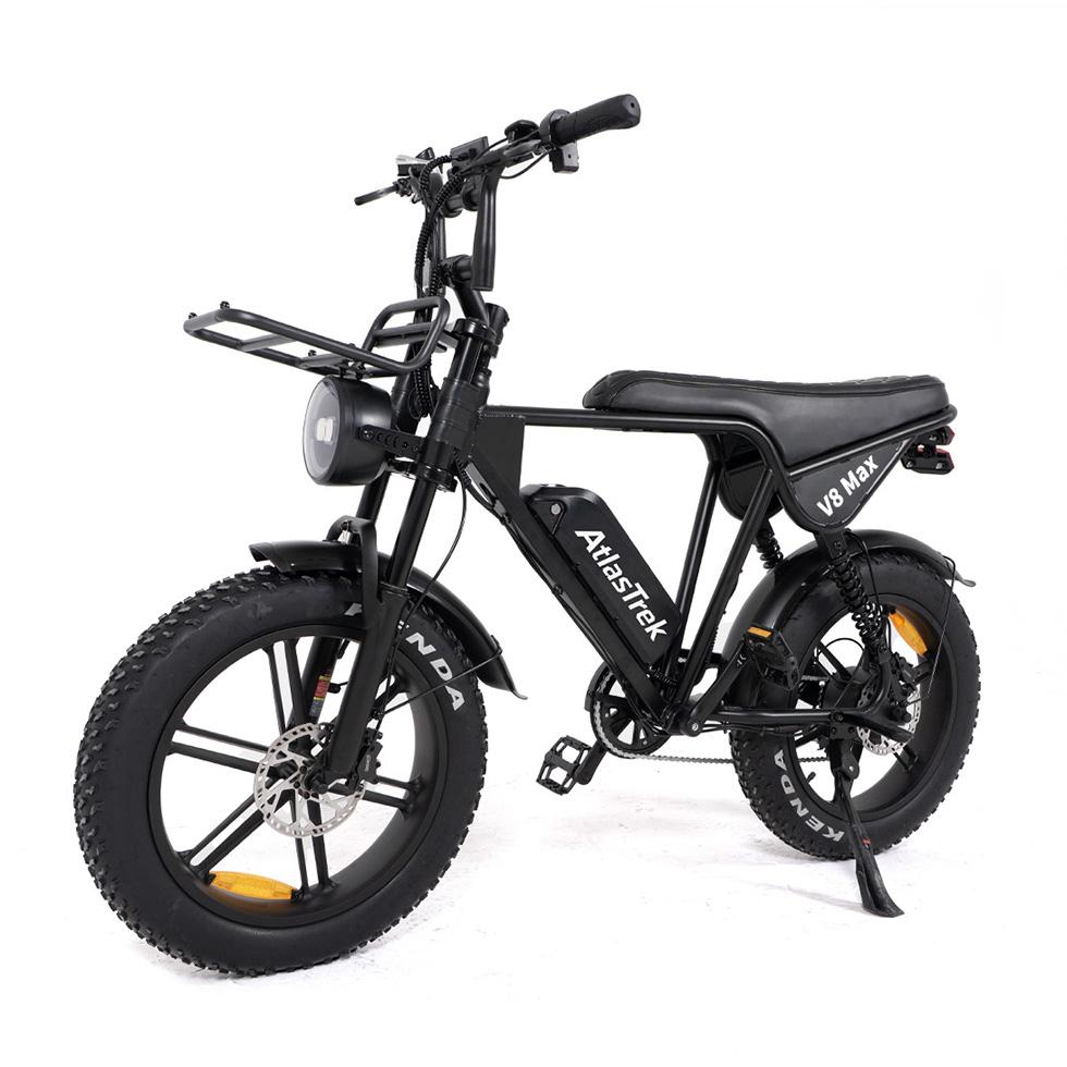 ATLASTREK V8 MAX Full Suspension Electric Bike with 48V 15AH Battery,Shimano 7-Speed