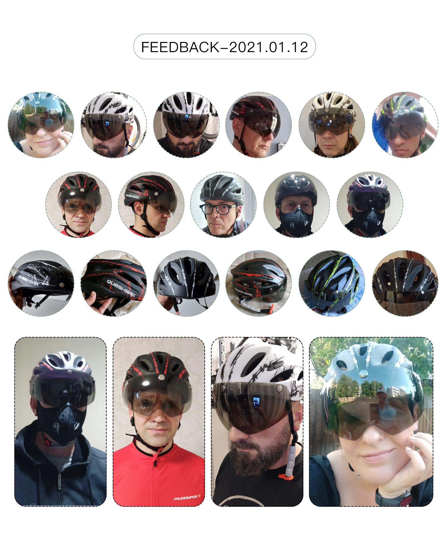 Queshark Ultralight Cycling Helmet with Goggles Bicycle Safety Cap Motorcycle Riding MTB Road Bike Helmet+Removable Yellow/Colorful Lens