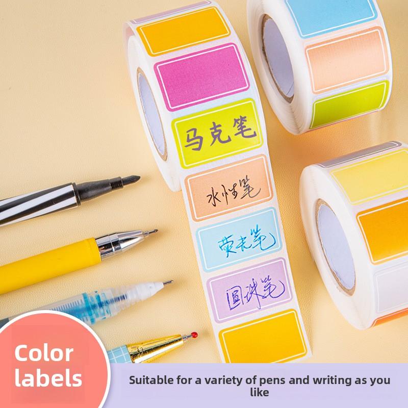 500-Piece Roll Waterproof Color-Coded Index Tabs - Vibrant Durable Sticky Labels for Organizing, Personalized Name Tags