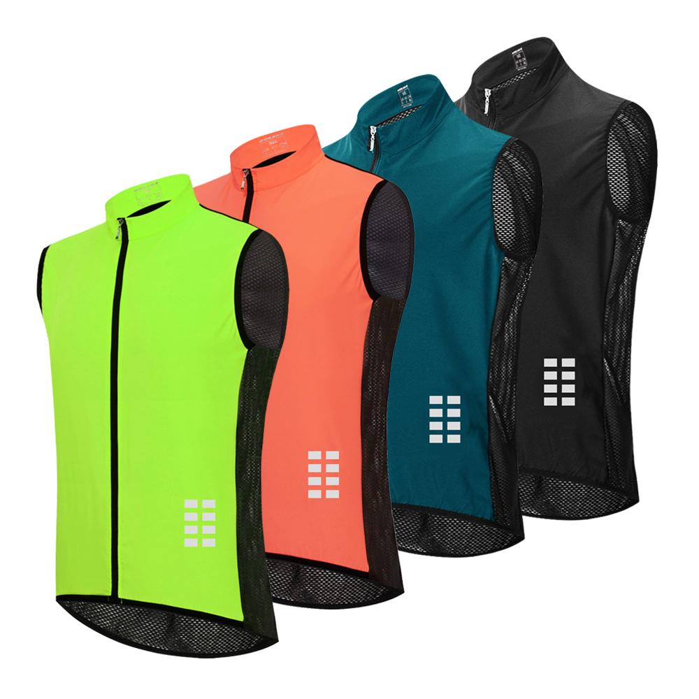 Cycling Vest Men's Reflective Sleeveless Jersey MTB Road Bike Breathable Bicycle Tops Gilet