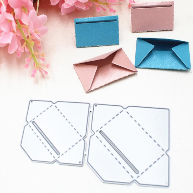 Маленький конверт Дизайн Скрапбукинг Ремесло Умирает 3D DIY Изготовление фестивальных карточек