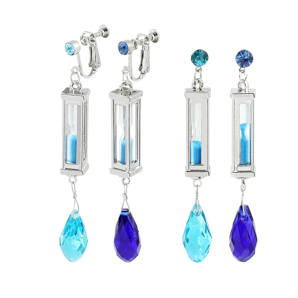Anime The Case Study of Vanitas Earring No Karte Cosplay Props Cuboid Hourglass Ear Clip Unisex Jewelry Accessories