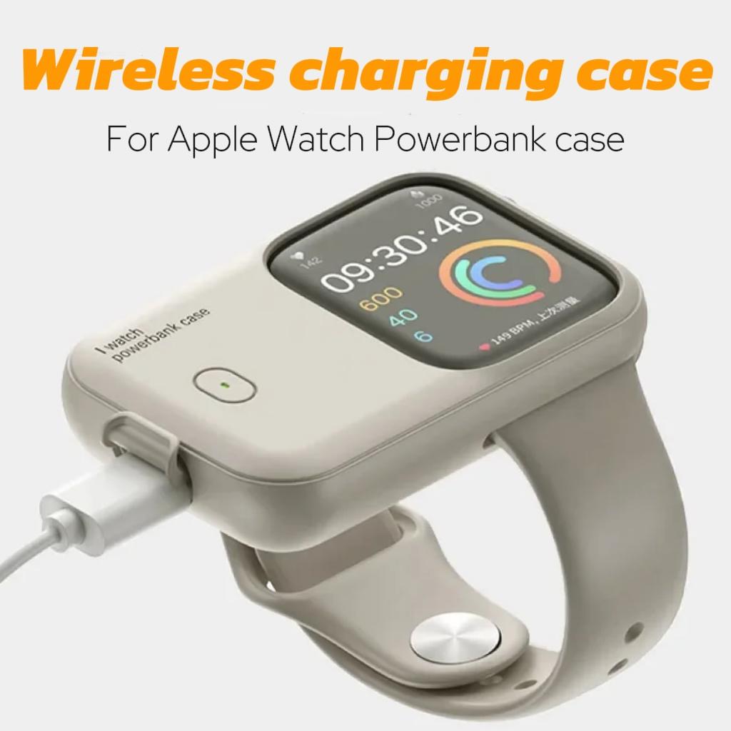 Портативное беспроводное зарядное устройство 1200 мАч Power Bank для Apple Watch 9 8 7 6 5 4 SE Ultra для iWatch Чехол для быстрой зарядки