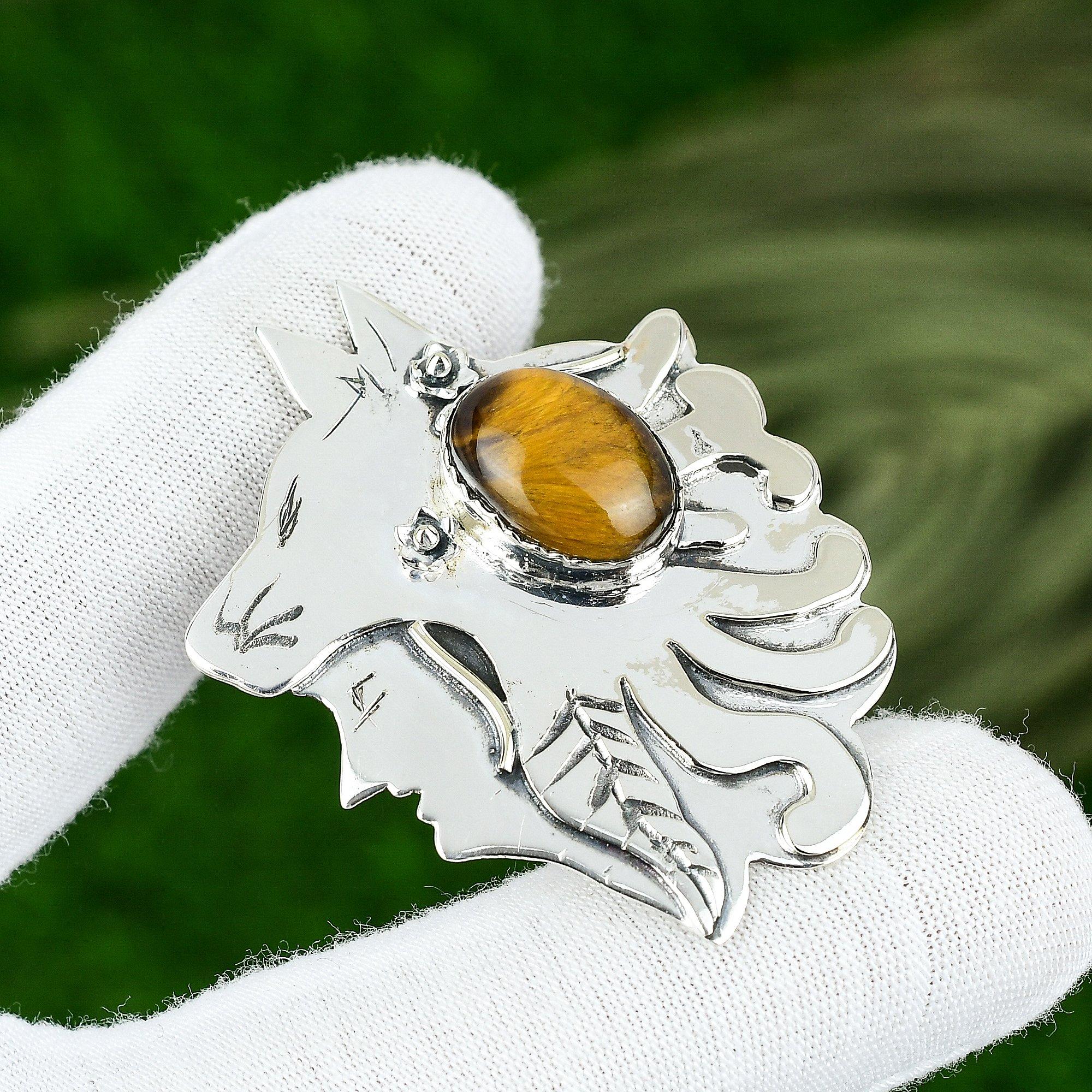 Sacral Chakra Natural Tiger Eye 925 Silver Elegant New Birthday Daughter Pendant