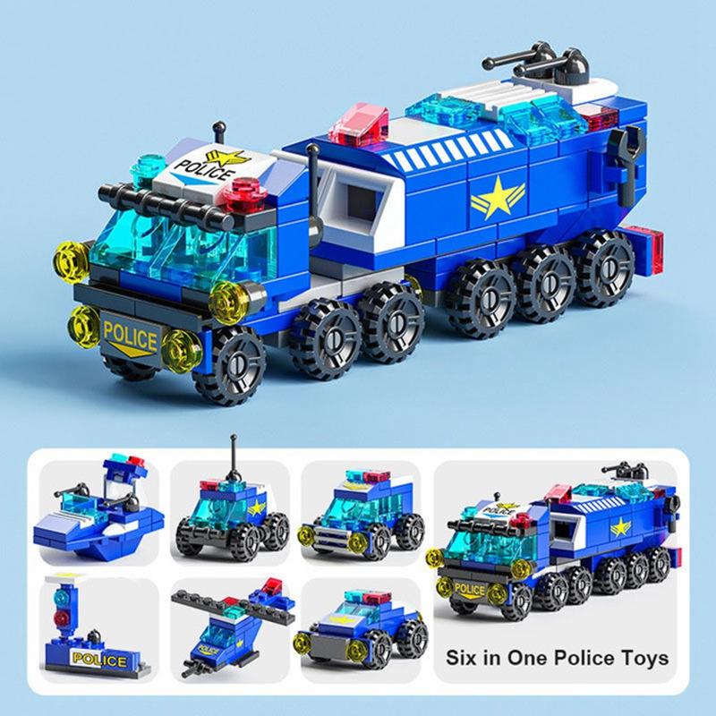 6in1 3D City Street Развивающие игрушки Строительные блоки Игрушки 6 IN 1 Серия City Blocks Игрушки для мальчиков Подарки для детей