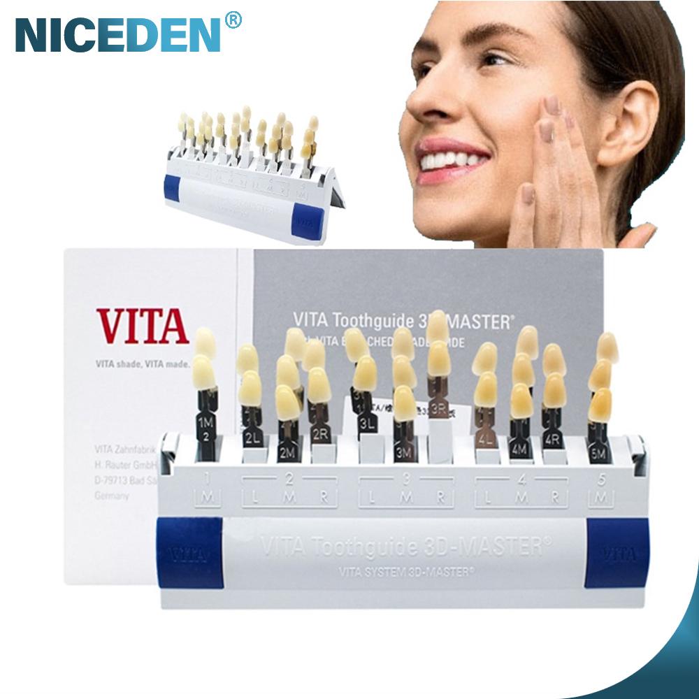 NICEDEN 29 цветов VITA Tooth guide 3D Master Dental Bleach Shade Guide Отбеливание зубов Сравнительная стоматологическая клиника Колориметрическая пластина