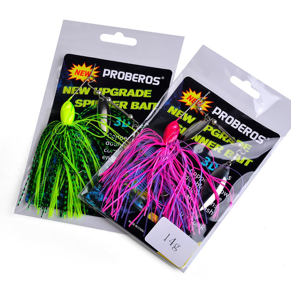 Bearded Lao Lure Bait 10G 14G Tassel Glitter Anti Hanging Bottom Lure Fake Bait Biomimetic Bait Spinnerbait