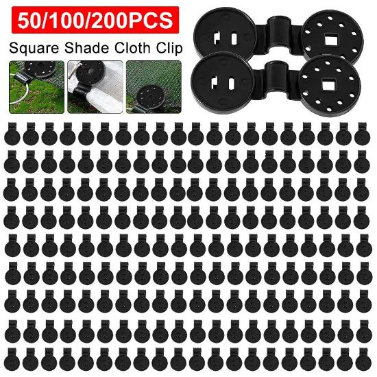 200pcs Outdoor Shade Cover Free Buckle Outdoor Multi-purpose Plastic Clip Awning Detachable Fixed Rod Special Clip for Sunscreen Net