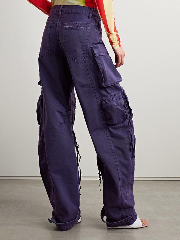 Весенние джинсы в американском уличном стиле с множеством карманов, с высокой талией и универсальные, узкие брюки прямого кроя