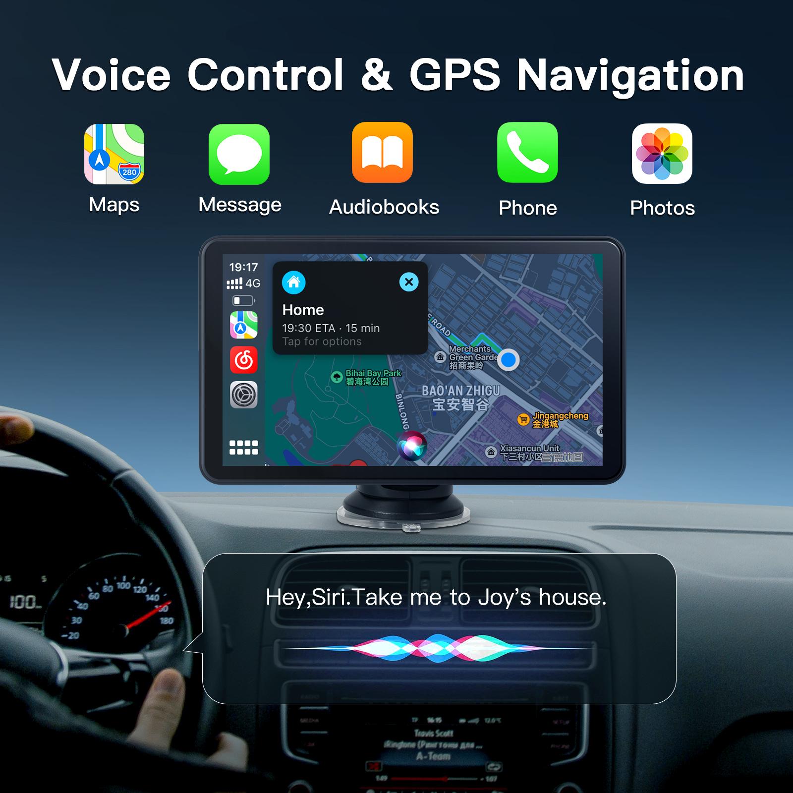 CARabc 7-дюймовый универсальный экран Carplay для автомобиля Full HD сенсорный экран с Carplay Android Auto Navigation FM Bluetooth