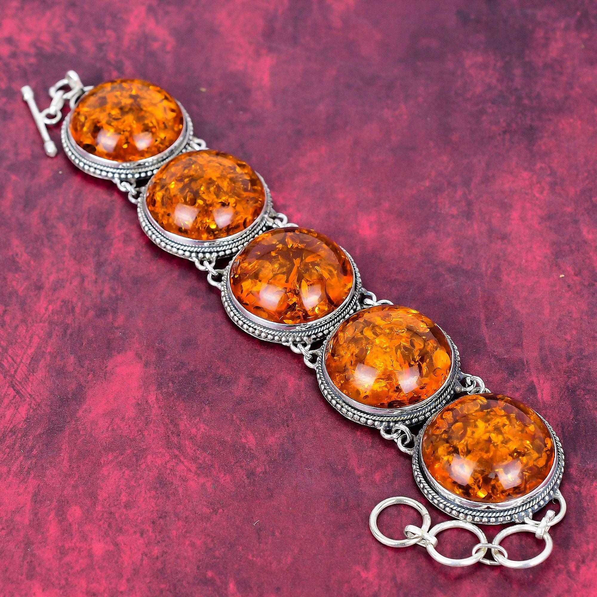 Браслет из балтийского янтаря, очаровательный драгоценный камень оникс, украшения из стерлингового серебра 925 пробы, регулируемый браслет ручной работы для нее