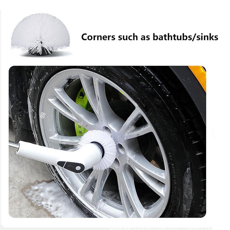 Многофункциональная электрическая щетка для уборки 9 в 1 для использования на кухнях/в ванных комнатах/в автомобилях Ручная Мощная Чистящая Чудо Регулируемая Длина Чистящая Щетка