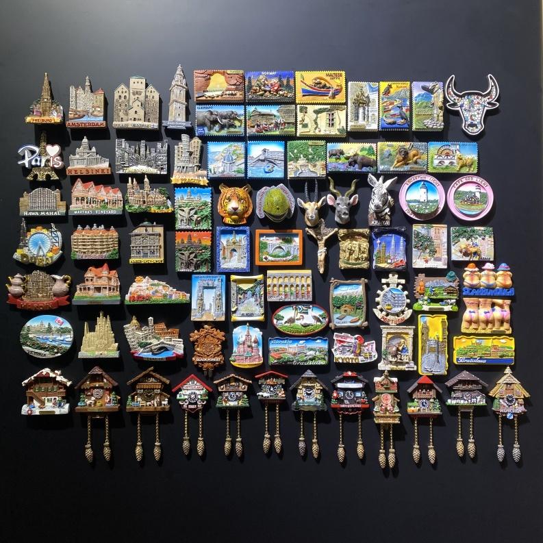 Spain Italy Switzerland Landscape Architecture Fridge Magnets Tourist Souvenir Refrigerator Magnetic Stickers Magnet Home Decoration