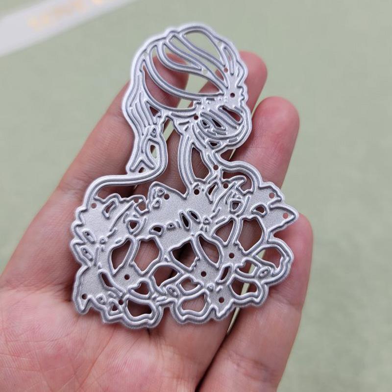 Girl Back Design Style Metal Cutting Die Stencil for DIY Scrapbooking Album Photo Embossing Paper Card Craft Decor