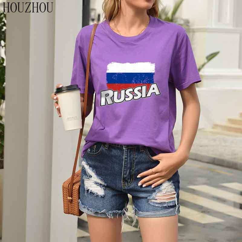 HOUZHOU Футболка с принтом унисекс, русский день победы, белая, классическая, повседневная, с коротким рукавом, летние Ulla Ins, топы больших размеров