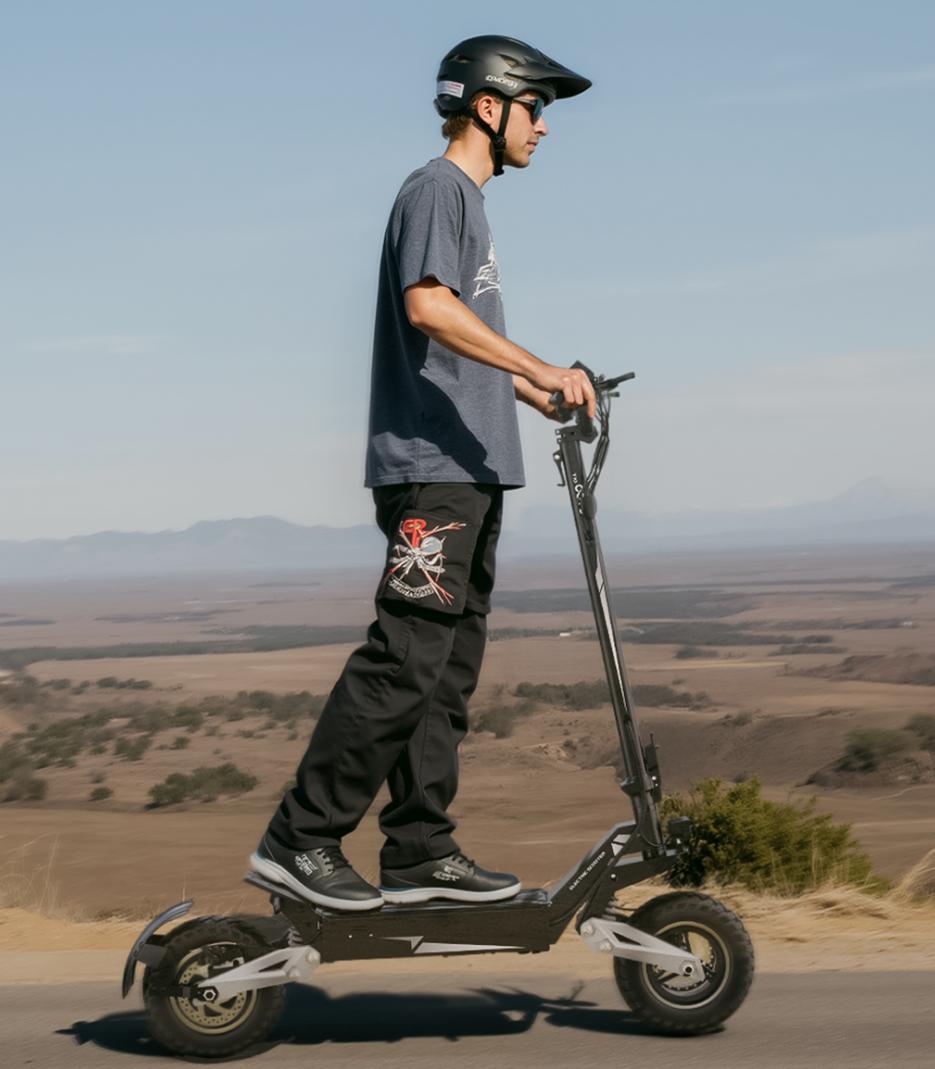 OOTD T10 Внедорожный Электросамокат Для Взрослых 900 Вт Мотор 48 В 13.5 А Батарея 11 Дюймовые Внедорожные Пневматические Шины Электросамокат Для Любой Местности