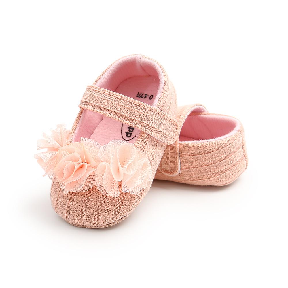 MYGGPP Маленькие шерстяные детские туфли принцессы с цветочным рисунком Детская обувь Туфли на мягкой подошве для малышей