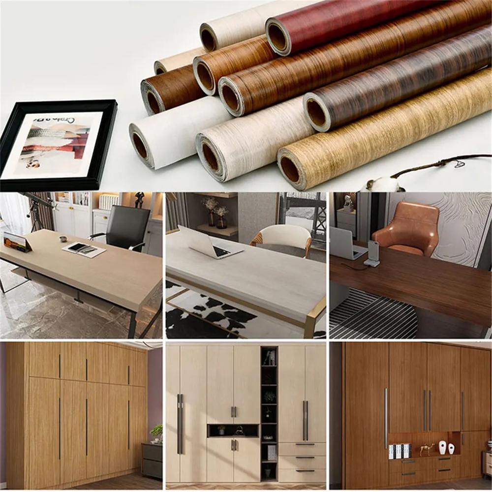 33 Choices Wood Grain Home Decor Films PVC Wood Pattern Waterproof Stickers Self-adhesive Doors Cabinet Modern Furnitures Wall Decoration