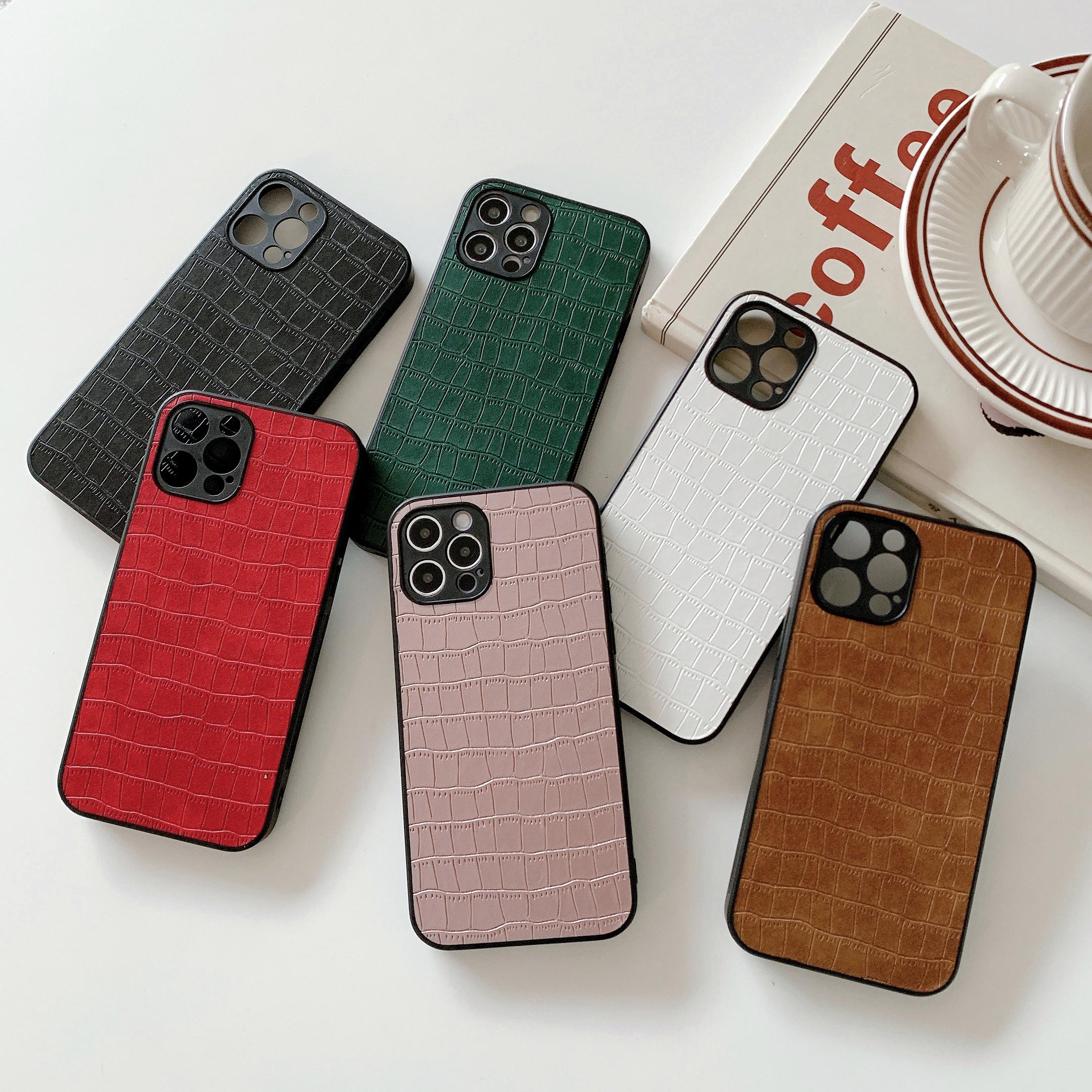 Luxury Crocodile Pattern PU Leather PC Ultra-thin Phone Case For iPhone Samsung Huawei Honor Xiaomi Redmi