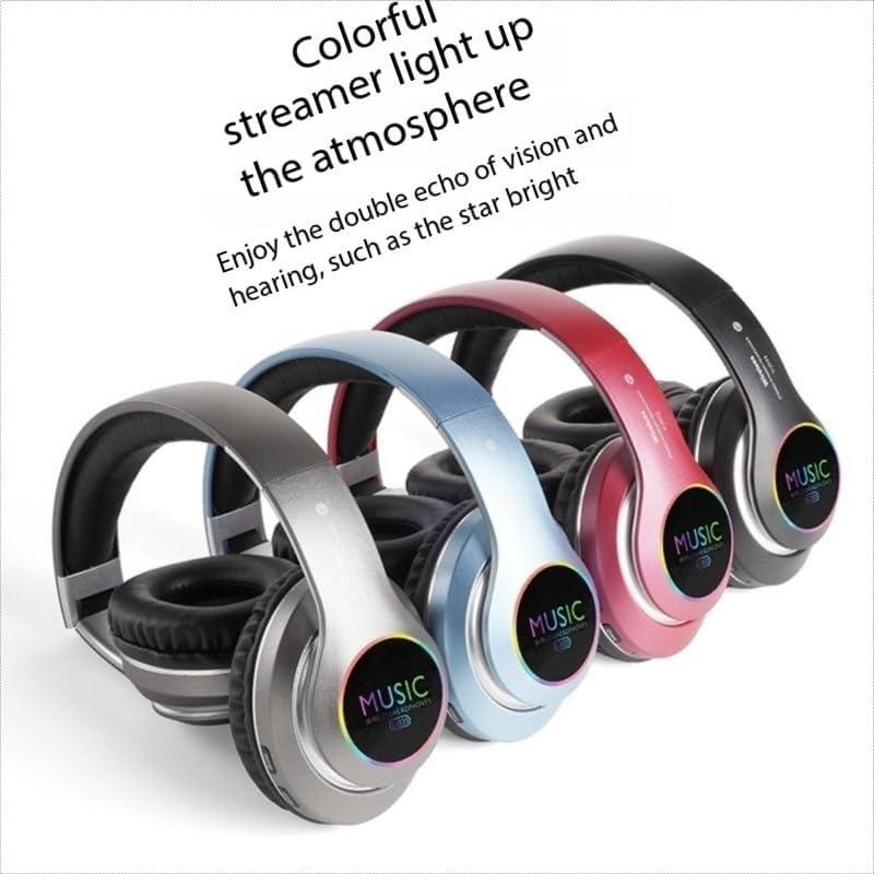 VJ033 5.0 LED Color Head Mounted Sports Headphones, Equipped with 6-hour Foldable Lightweight High Fidelity Stereo Playback Headphones for Telephones