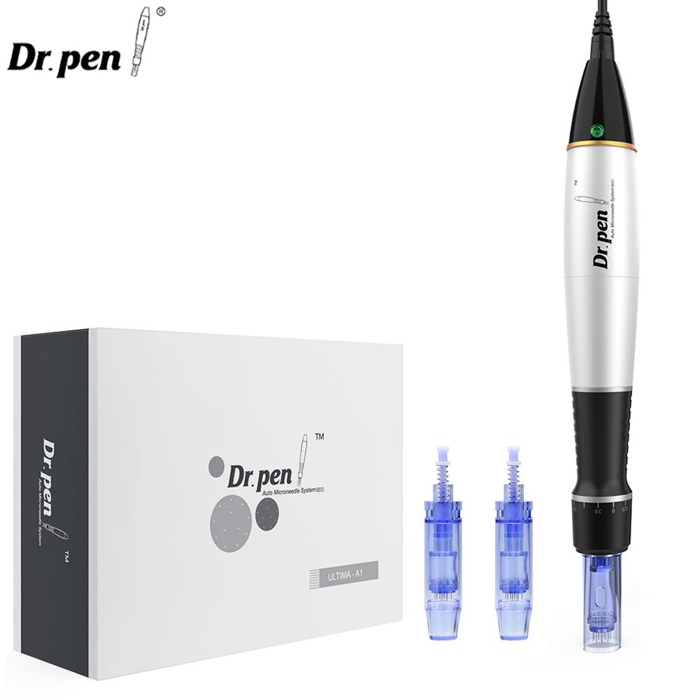 Dr.Pen A1C Electric Micro Needling Pen Skin Care Kit Tools Derma Pen Mesotherapy Auto Micro Needle Therapy Beauty Device With Extra 10Pcs Cartridges