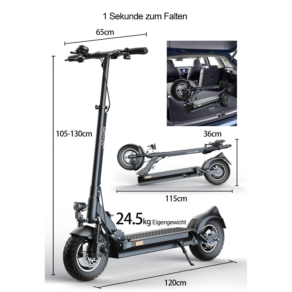 JOYOR Y8-S With ABE Certificate Electric Scooter 48V26AH Battery 500W Motor 110KM Range 10 Inch Tires Folding Adult Electric Scooter