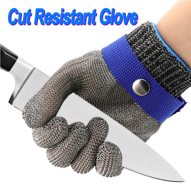 Stainless Steel Gloves Anti-cut Wear-resistant Slaughter Gardening Hand Protect Working Gloves Metal Mesh Butcher Kitchen Gloves 1pcs