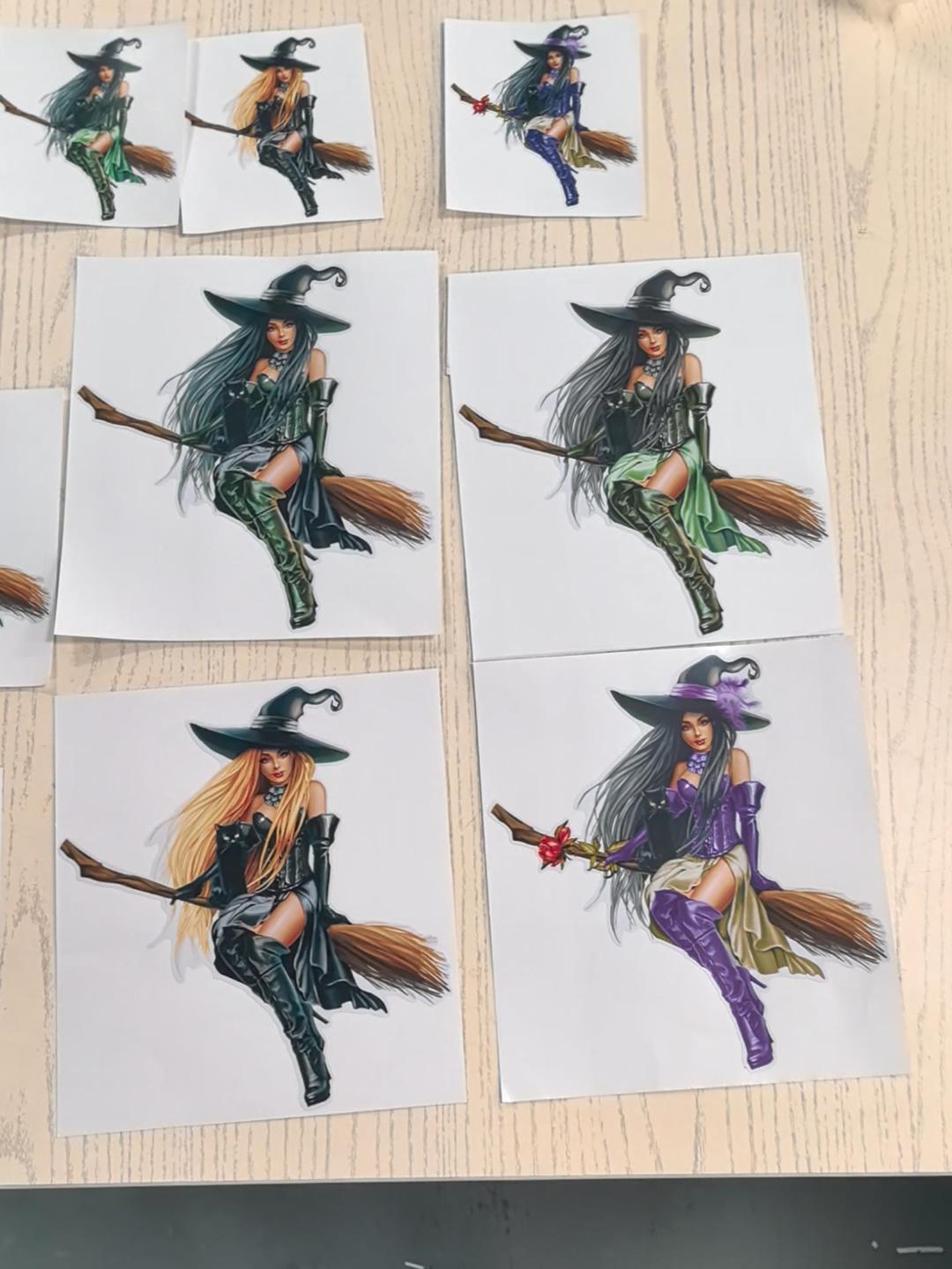 Tri Koshki KCS237 фэнтезийная ведьма Хэллоуин наклейка на автомобиль ПВХ разноцветные наклейки аксессуары для мотоциклов наклейка на автомобиль ноутбук чемодан