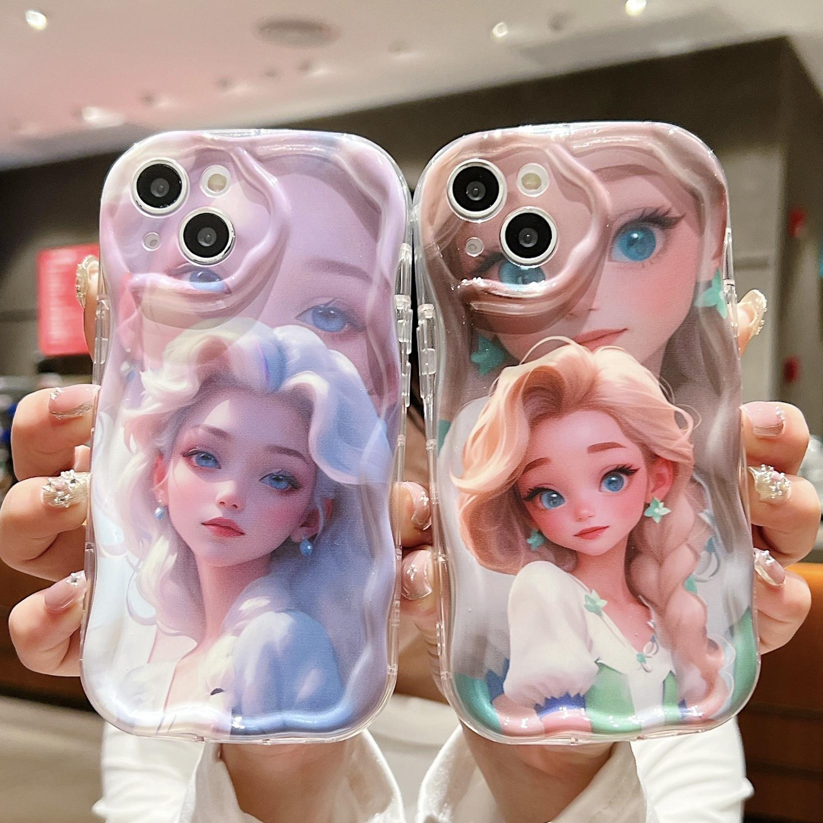 Милый силиконовый чехол для Xiaomi Mi 11 Lite 13T 14T Pro Poco X3 X5 Pro Redmi 12C 10C Redmi Note 12 13 Pro Funda Princess Girl Cover Мягкий ТПУ бампер для телефона