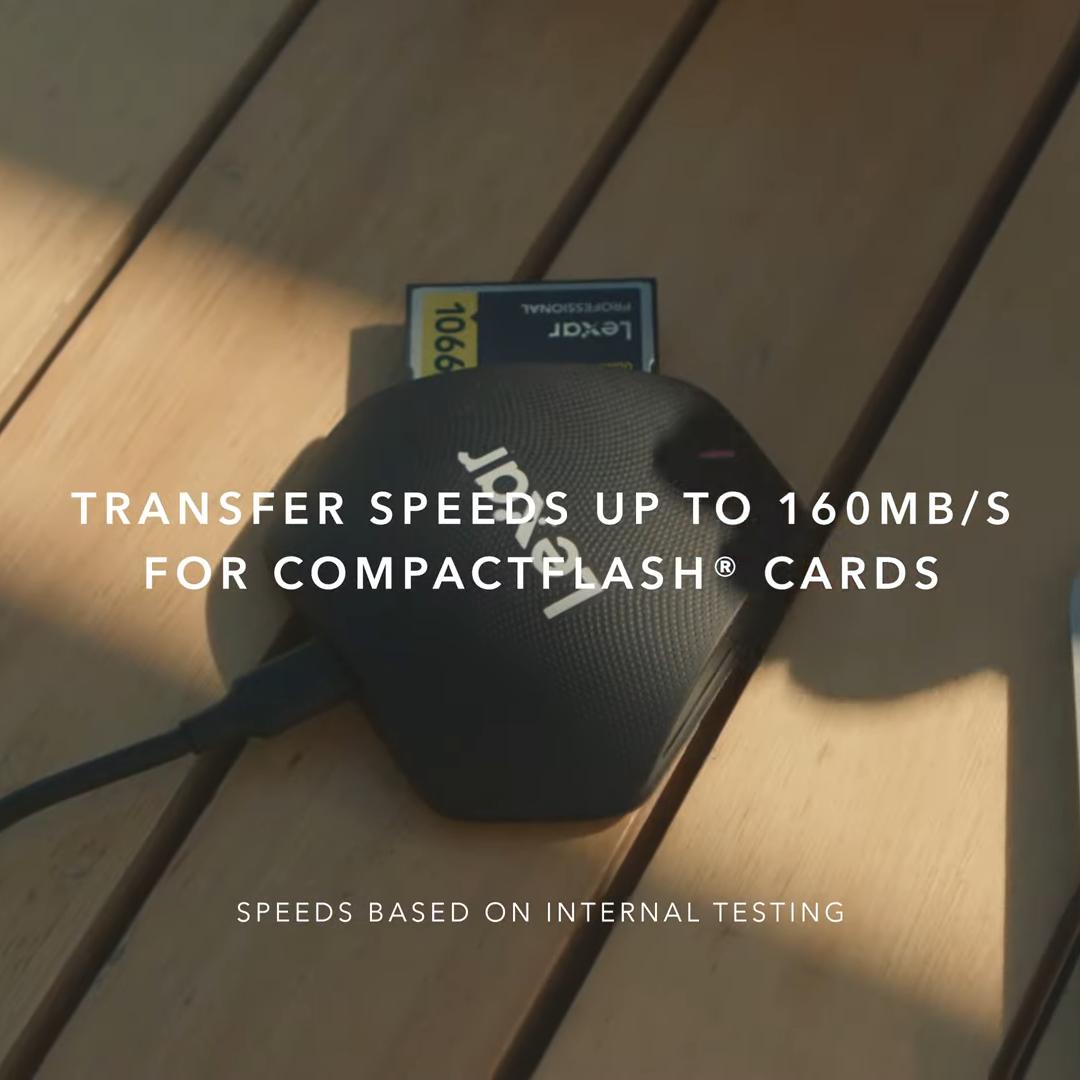 Lexar Оригинальный картридер 3 в 1 Card Reader USB 3.2 для карт памяти SD Micro SD TF CF Картридер для карт памяти SD Поддерживает карты SD, TF и CF