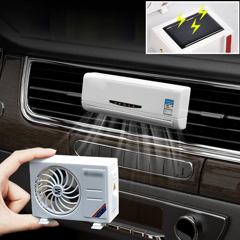 SEAMETAL Air Conditioner Shape Fragrance Solar Energy Rotation Diffuser Car Air Freshener Refill Stick Dashboard Turntable Air Freshener