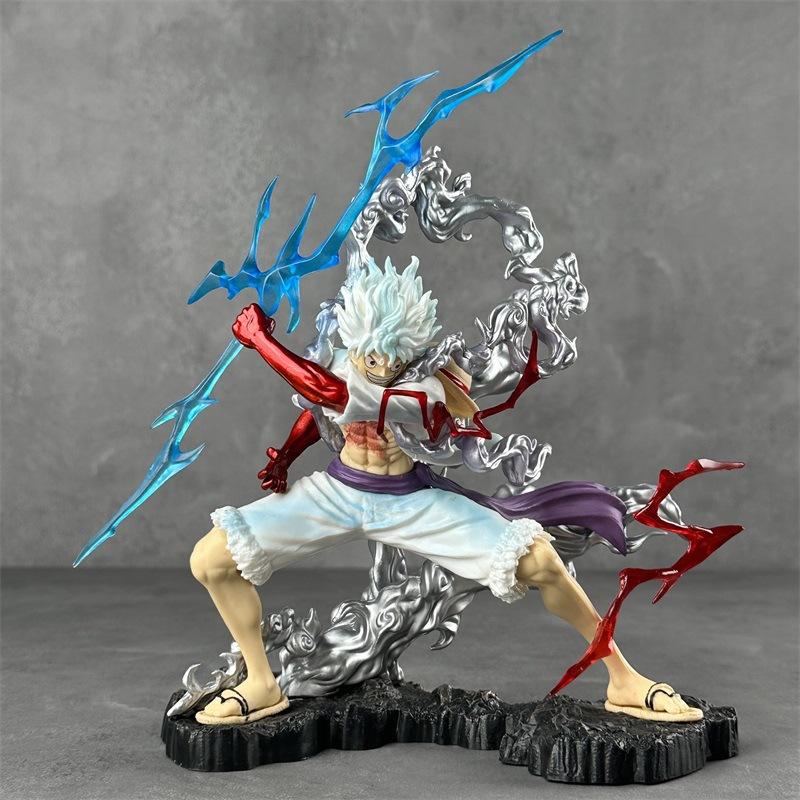 Аниме Фигурка Gear 5 Thunderbolt Nika Luffy Игрушка Модель Статуэтка Коллекция Украшение Рабочего Стола